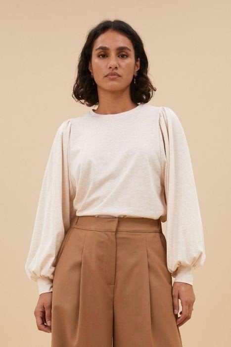 ByBar Jojo Jersey Top XL, ByBar, Beige, Maat 46/48 (XL) of groter, Ophalen of Verzenden