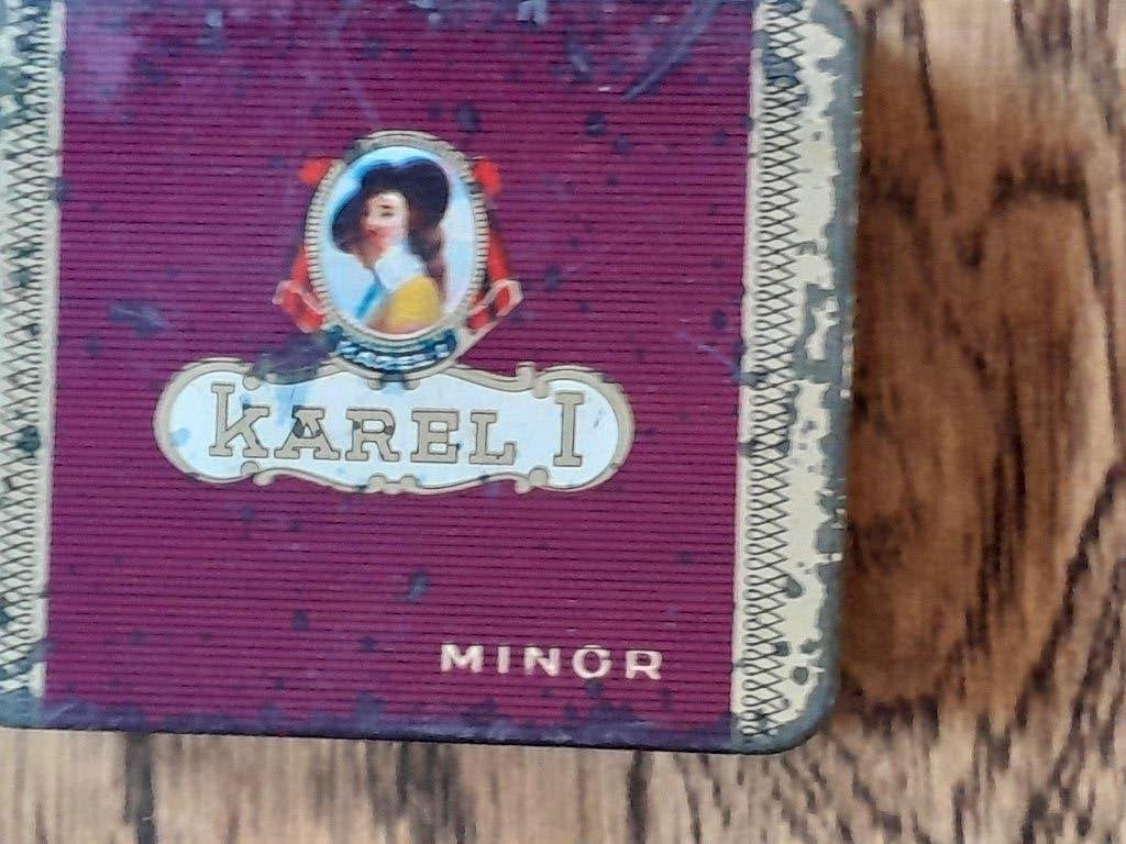Sigarenblik Karel I Minor 20 senoritas ., Ophalen of Verzenden, Gebruikt, Overige, Overige merken
