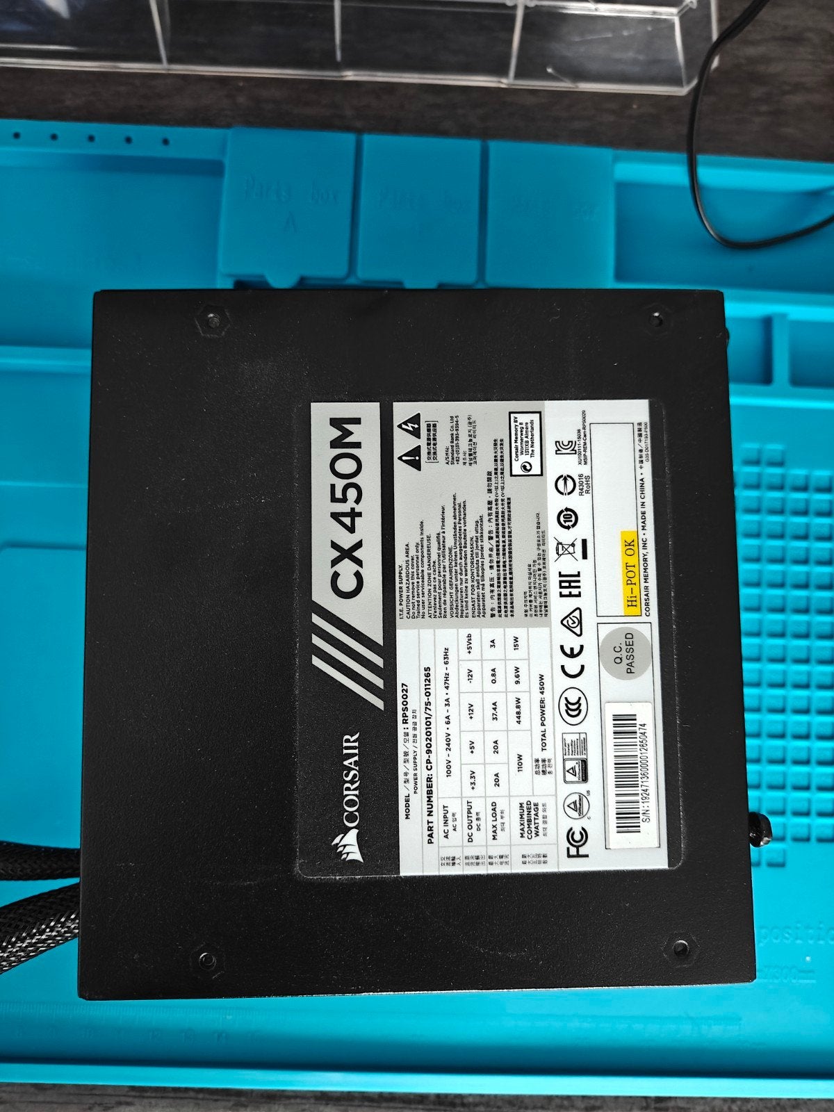 Corsair CX450M Voeding, Ophalen, Gebruikt