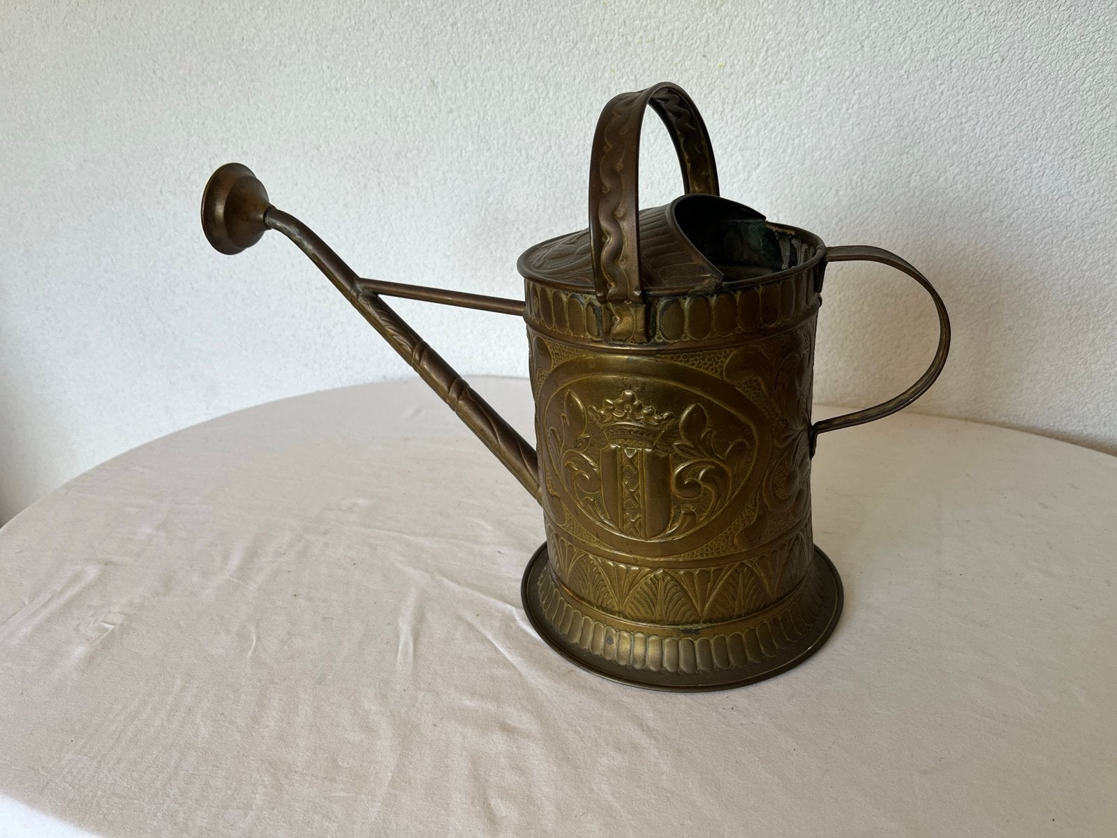 Antieke Koperen Gieter met Amsterdams Wapen Reliëf, Ophalen of Verzenden, Koper