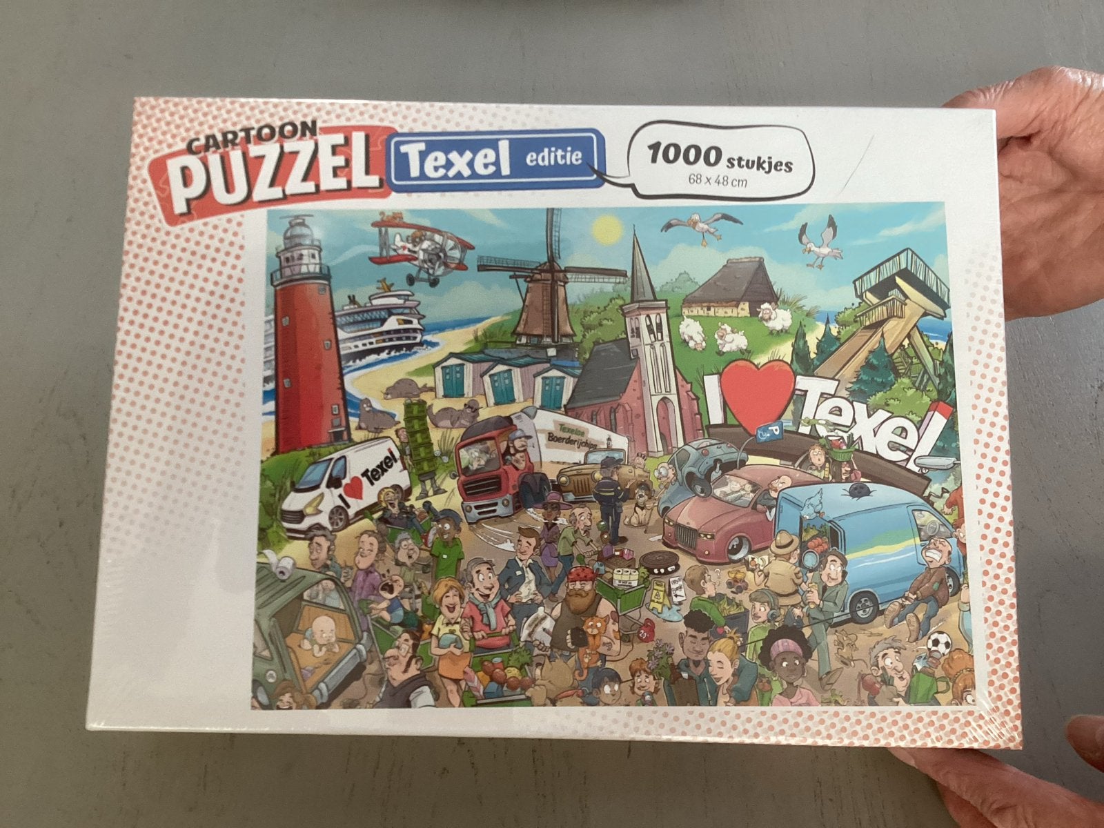 Cartoon Puzzel Texel editie - 1000 stukjes NIEUW, Ophalen of Verzenden, Meer dan 50 stukjes, Nieuw, 6 jaar of ouder