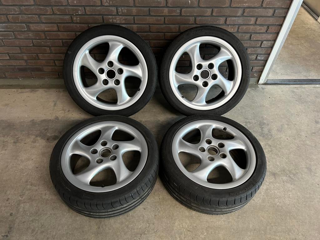 Porsche Turbo Twist I Hollow Spoke velgen, Auto-onderdelen, Banden en Velgen, Ophalen, 18 inch, Gebruikt, Velg(en)