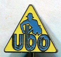 UBO banden geel blik speldje ( H_131 ), Verzenden, Nieuw, Transport, Speldje of Pin