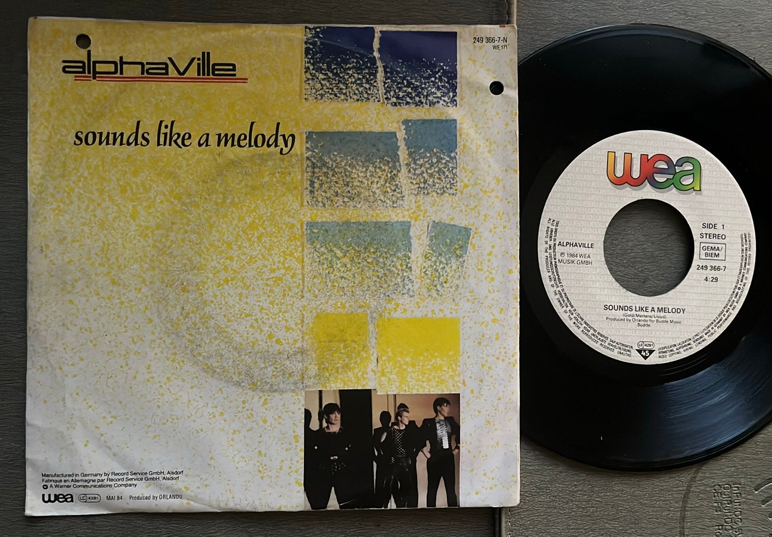 Alphaville - Sounds like a melody 7” DE 1984, Gebruikt, 7 inch, Ophalen of Verzenden, Pop