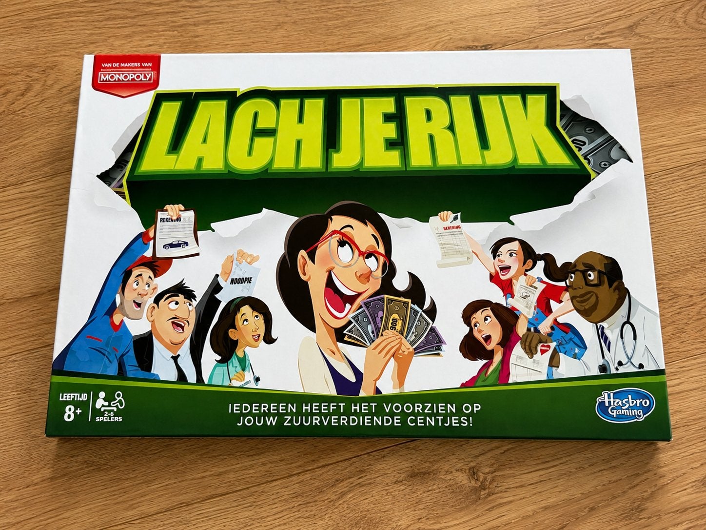 Hasbro Lach je Rijk bordspel – 2-4 spelers – vanaf 8 jaar, Hobby en Vrije tijd, Gezelschapsspellen | Bordspellen, Ophalen of Verzenden
