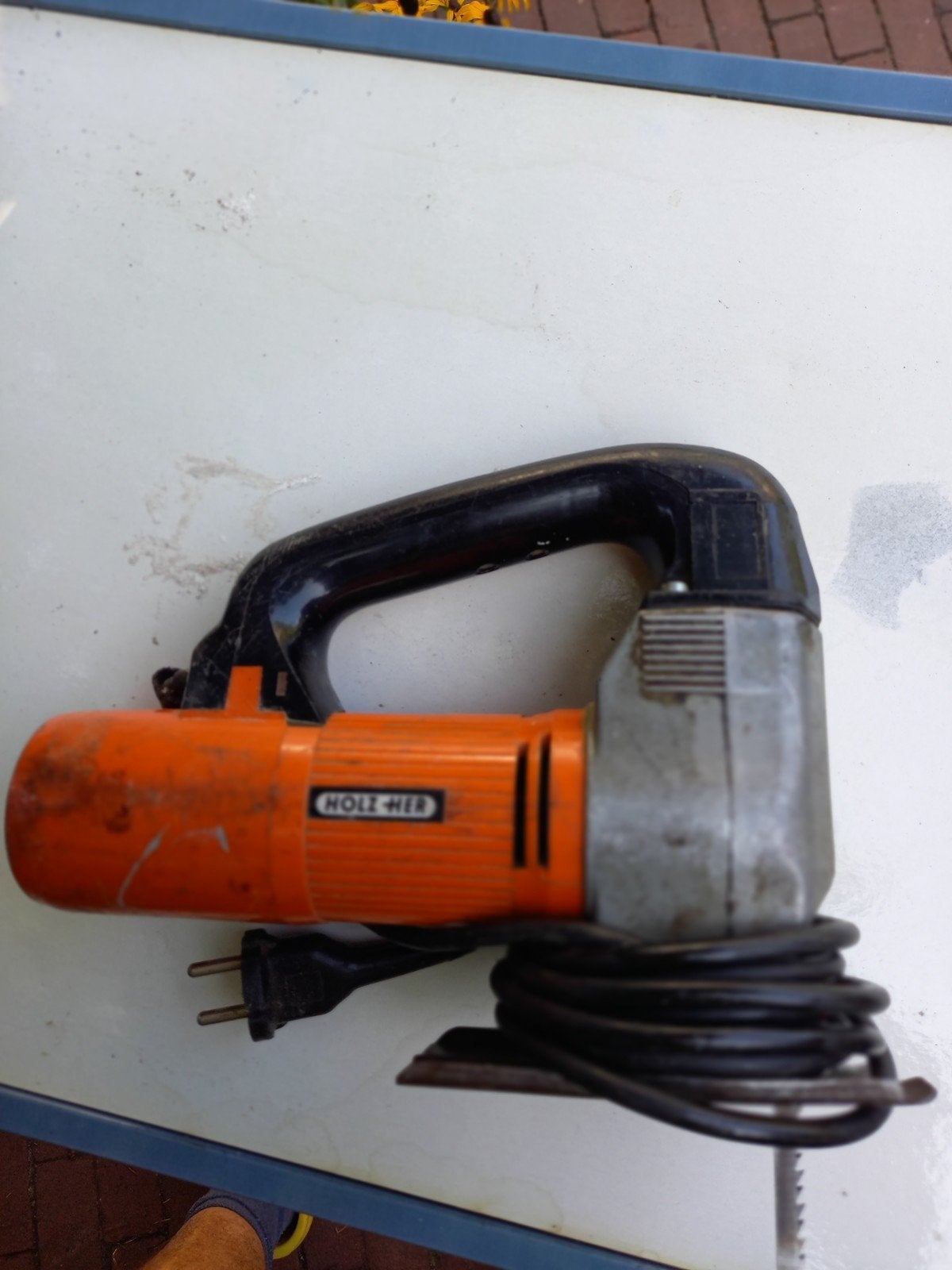 decopeerzaag holz_her, Verzenden, Gebruikt, 1200 watt of meer, Bandschuurmachine