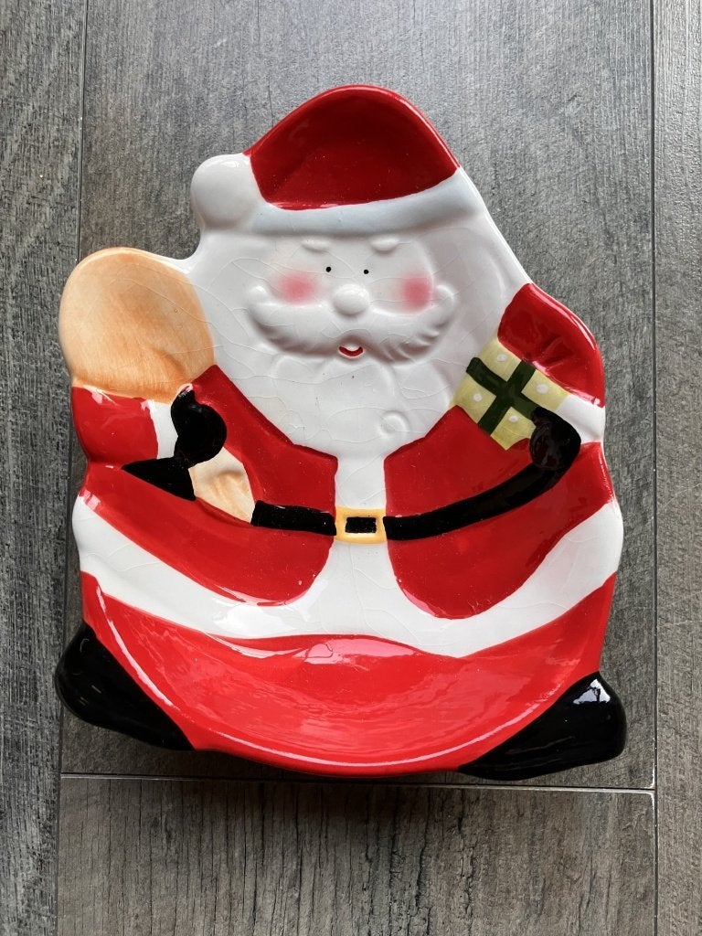 Kerstman aardewerk schaaltje (18 x 15 cm): NIEUW, Diversen, Ophalen of Verzenden, Nieuw