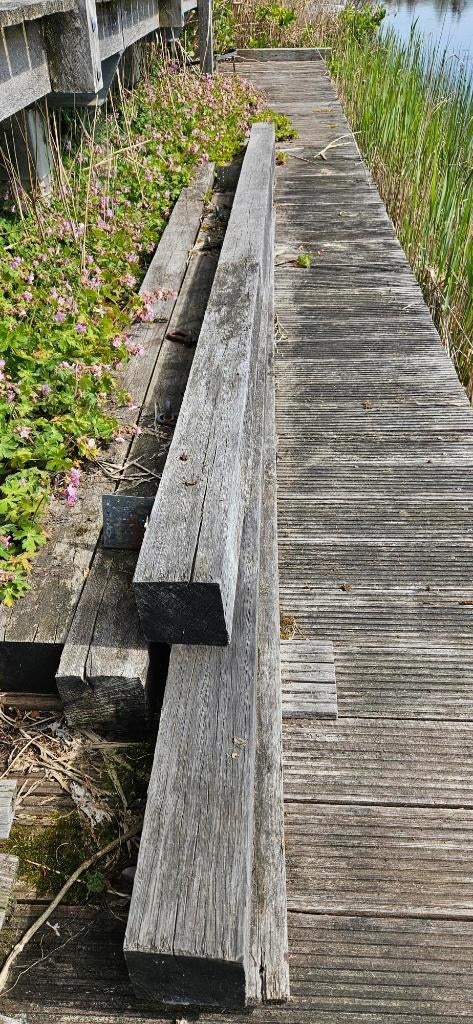 Hardhouten palen, Tuin en Terras, Ophalen, Gebruikt, Palen, Hardhout