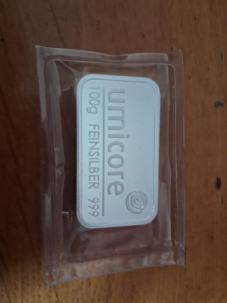 Umicore 100 gram, Ophalen of Verzenden, Zilver