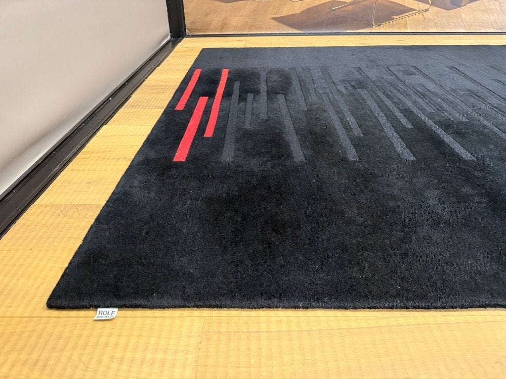 Nieuwstaat Rolf Benz Ponto Vloerkleed zwart rood Tapijt 250x, Zwart, Service@rolf-benz.com, Haiterbacher Str. 104, Ophalen of Verzenden