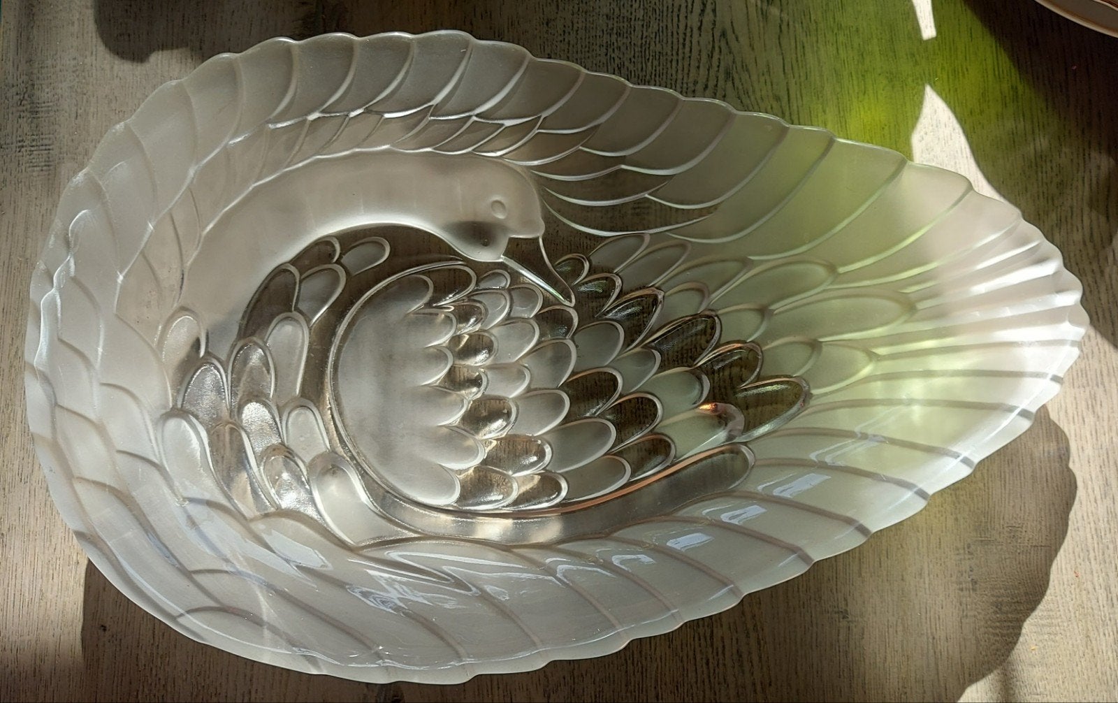 Walther kristal glazen schaal Zwaan Duits, Ophalen of Verzenden