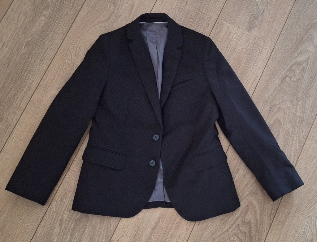 Zwart colbert maat 140, Kinderen en Baby's, Gebruikt, H&M, Ophalen of Verzenden, Jongen