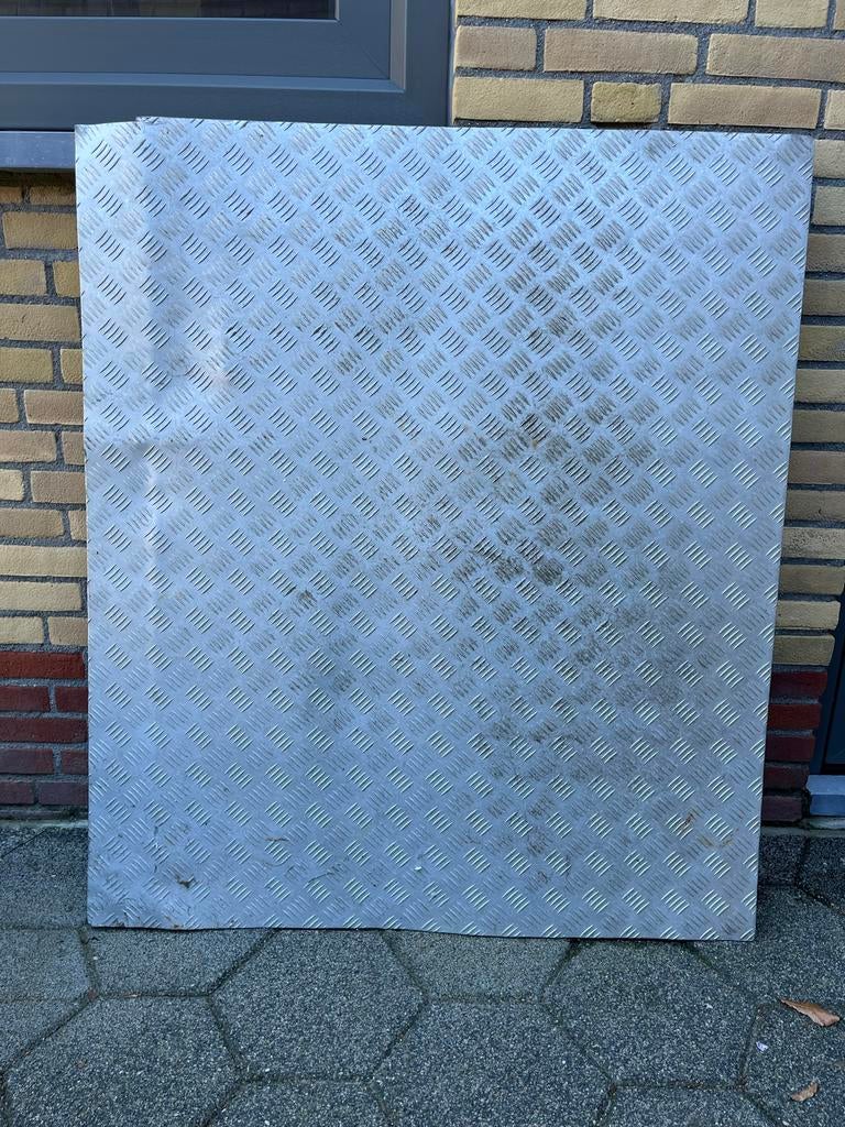 Traanplaat Aluminium 115 x 100 cm, Doe-het-zelf en Verbouw, Metalen, Ophalen, Gebruikt, ., Aluminium