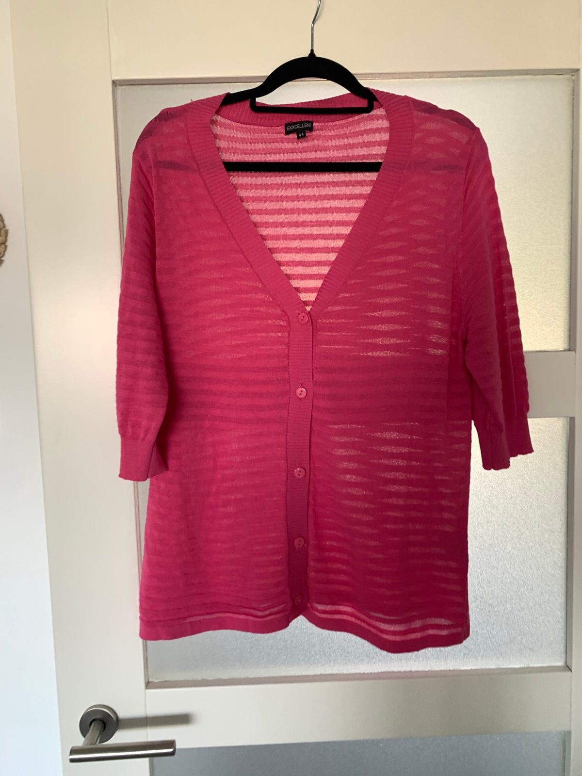 Roze vestje korte mouw Excellent maat 44, Ophalen of Verzenden, Zo goed als nieuw, Roze, Shirt of Top