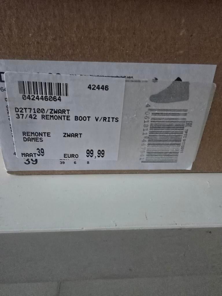 Remonte damesschoenen mt 39., Ophalen of Verzenden, Nieuw, Zwart, Sneakers of Gympen