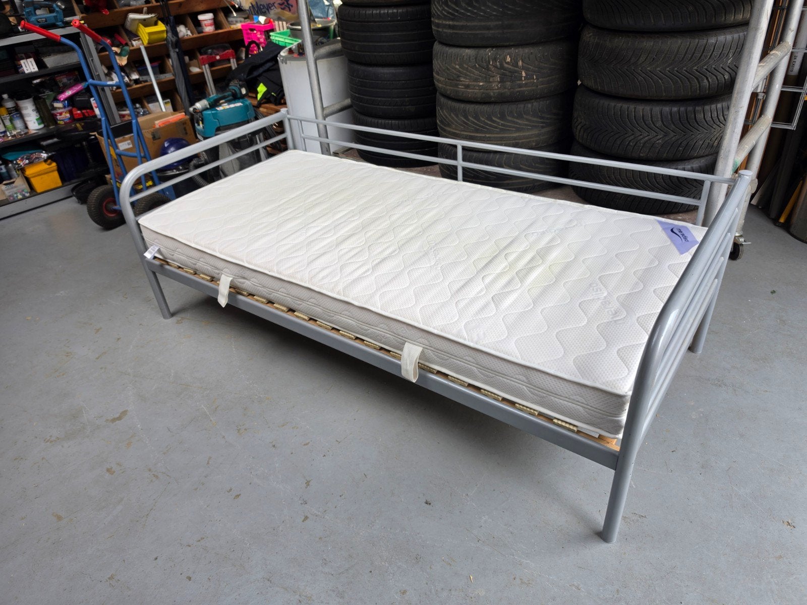 gratis 1 persoons bed, Ophalen, 90 cm, Eenpersoons, Wit