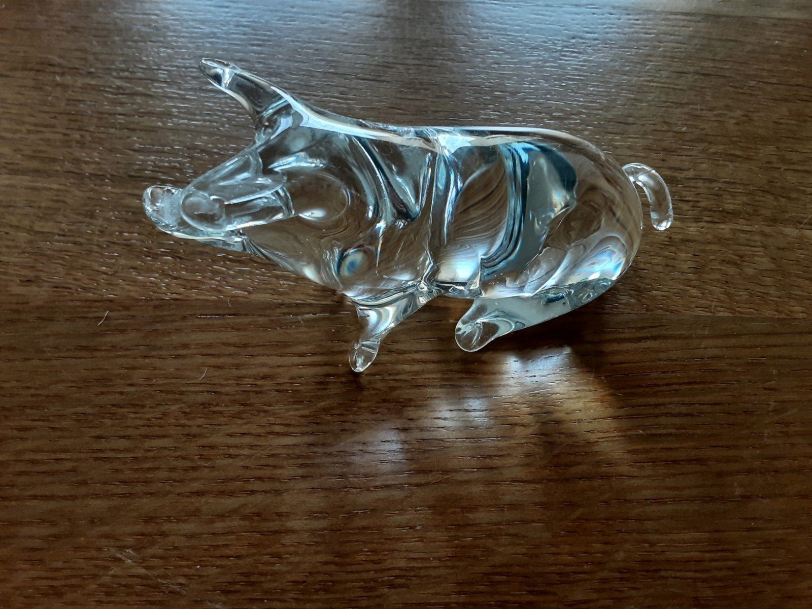 Schattig Kristallen Varkentje - Decoratief Beeldje, Antiek en Kunst, Antiek | Glas en Kristal, Ophalen of Verzenden