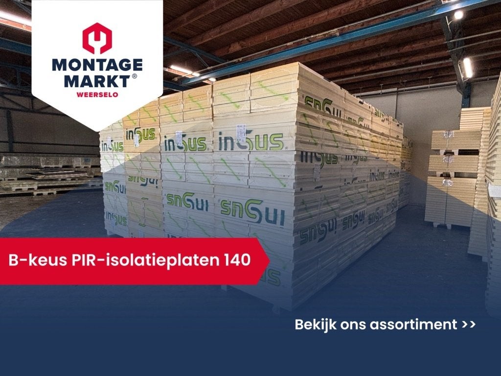 B-keus PIR-isolatie | 140 mm | Insus | 1000 m2+ | Goedkoop, Doe-het-zelf en Verbouw, Isolatie en Afdichting, Ophalen, Dakisolatie