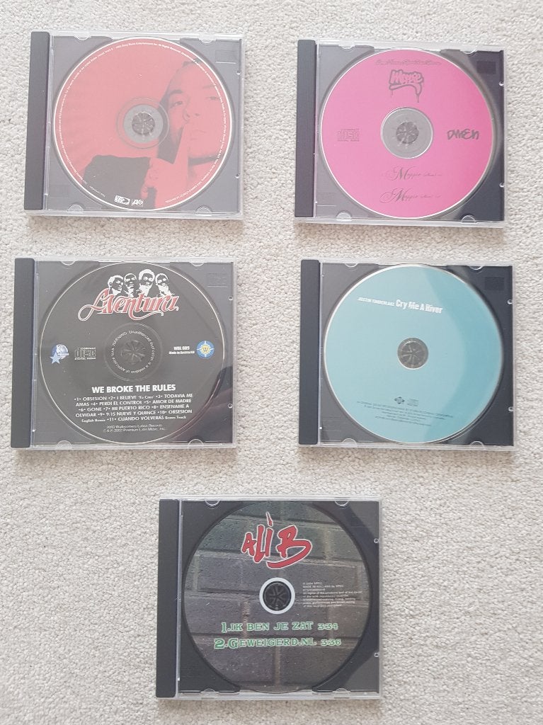 4 x cd's ali b aventura lange frans baas b justin timberla, Verzenden, Zo goed als nieuw