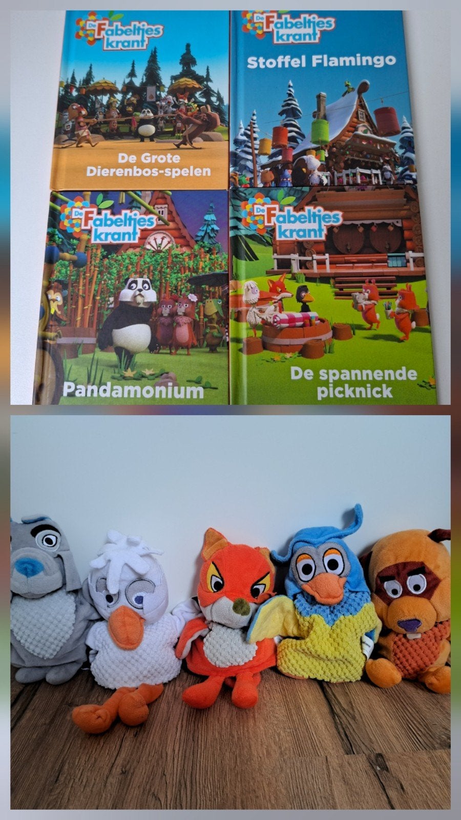 Fabeltjeskrant handpoppen en boekjes - Zo goed als nieuw, Ophalen of Verzenden, Zo goed als nieuw, Overige typen