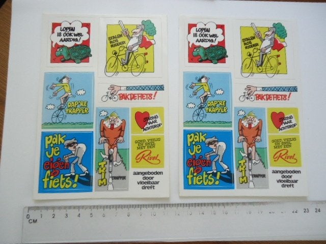 sticker Fietsen VEL strip jaren 70 80 Rivel Dreft racefiets, Verzenden, Zo goed als nieuw, Bedrijf of Vereniging