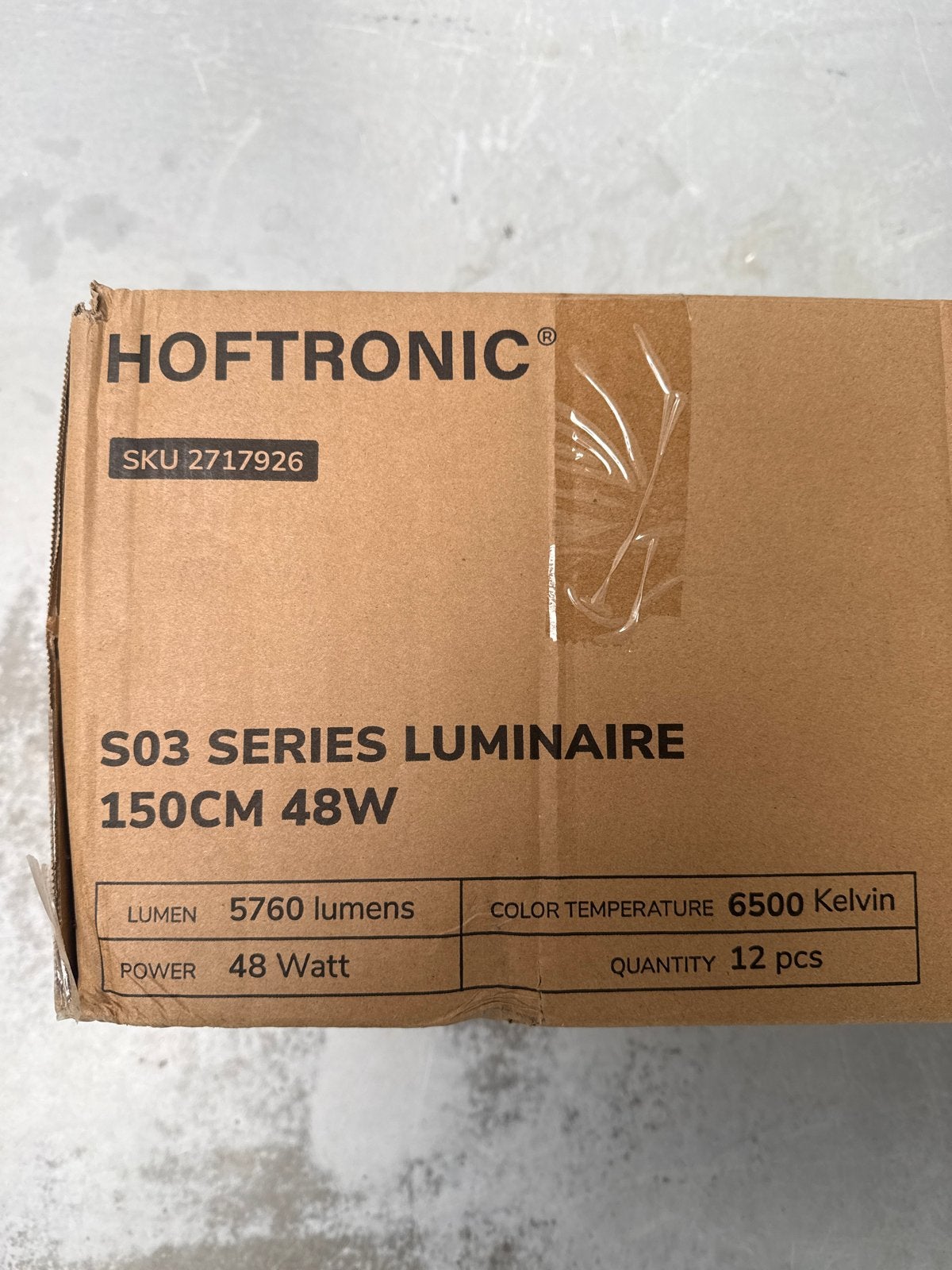 Hoftronic 150cm LED TL lamp + armatuur - 12 stuks, 30 tot 60 watt, Led-lamp, G13 (TL), Nieuw