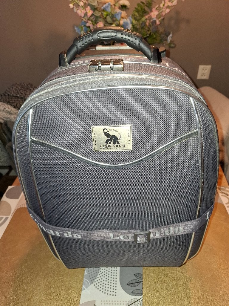 Grijze Leonardo koffer trolley, Ophalen, 50 tot 60 cm, Zo goed als nieuw, 35 tot 45 cm
