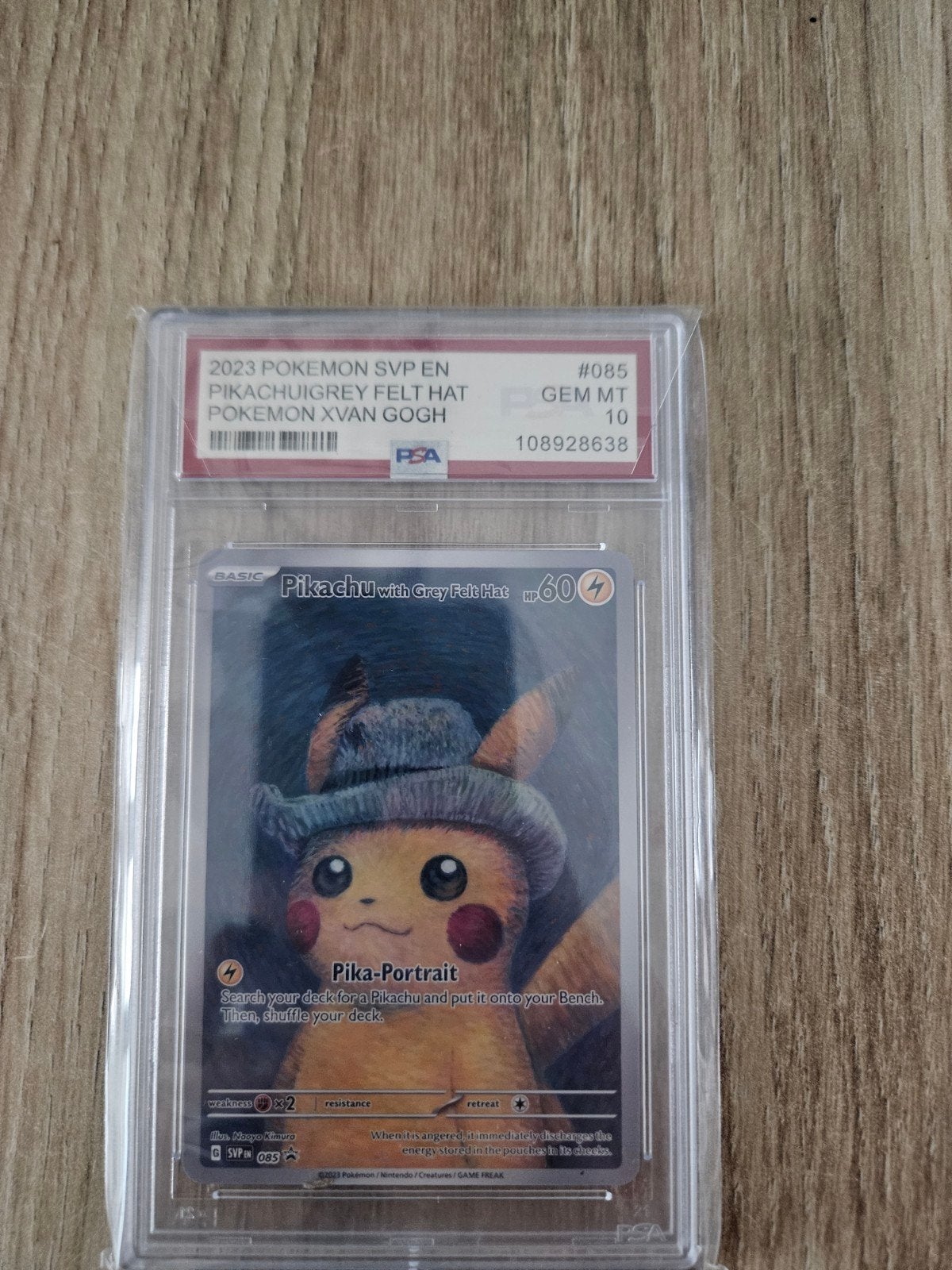 Pikachu with grey felt hat psa 10 proxy!, Ophalen of Verzenden, Zo goed als nieuw