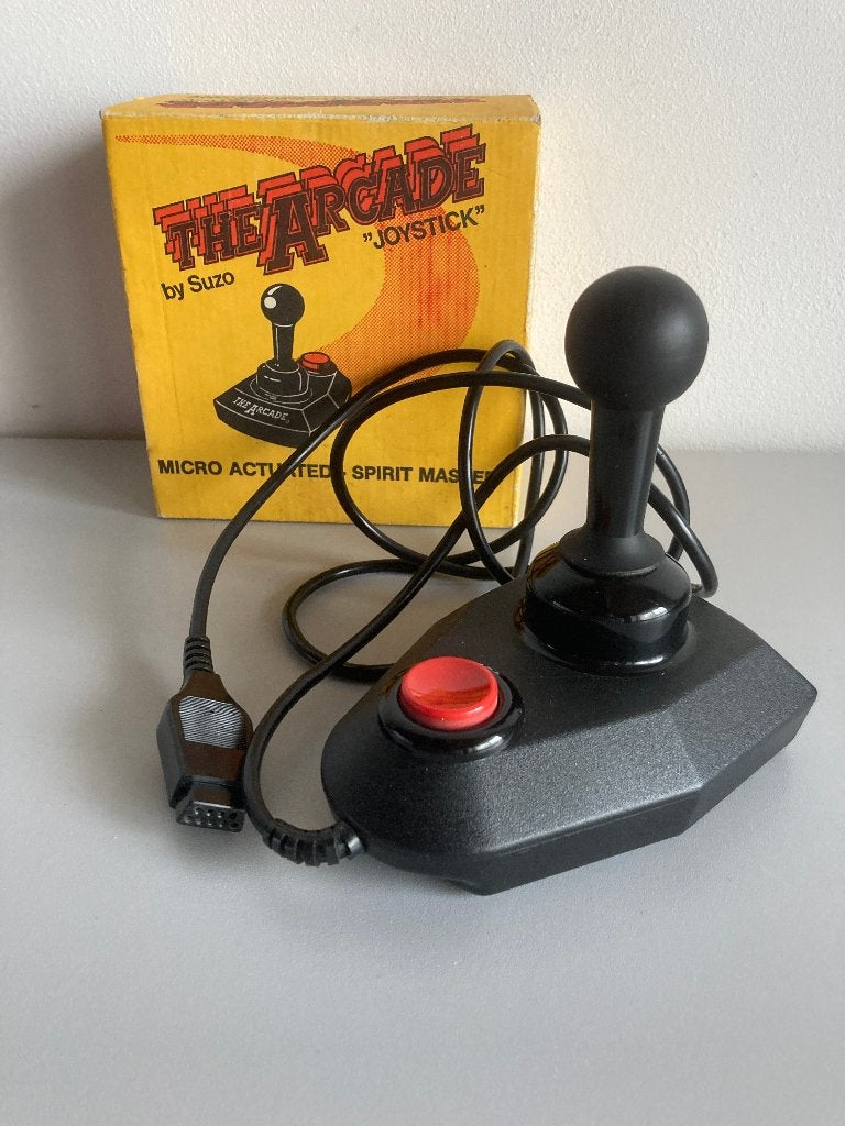 Vintage Suzo "The Arcade" Joystick (C64/Amiga/Atari/MSX), Computers en Software, Joysticks, Gebruikt, Ophalen of Verzenden