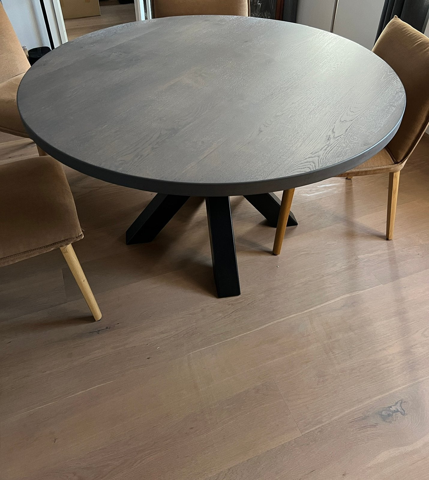 Ronde tafel 130 cm, Ophalen, Zo goed als nieuw, Rond, 100 tot 150 cm