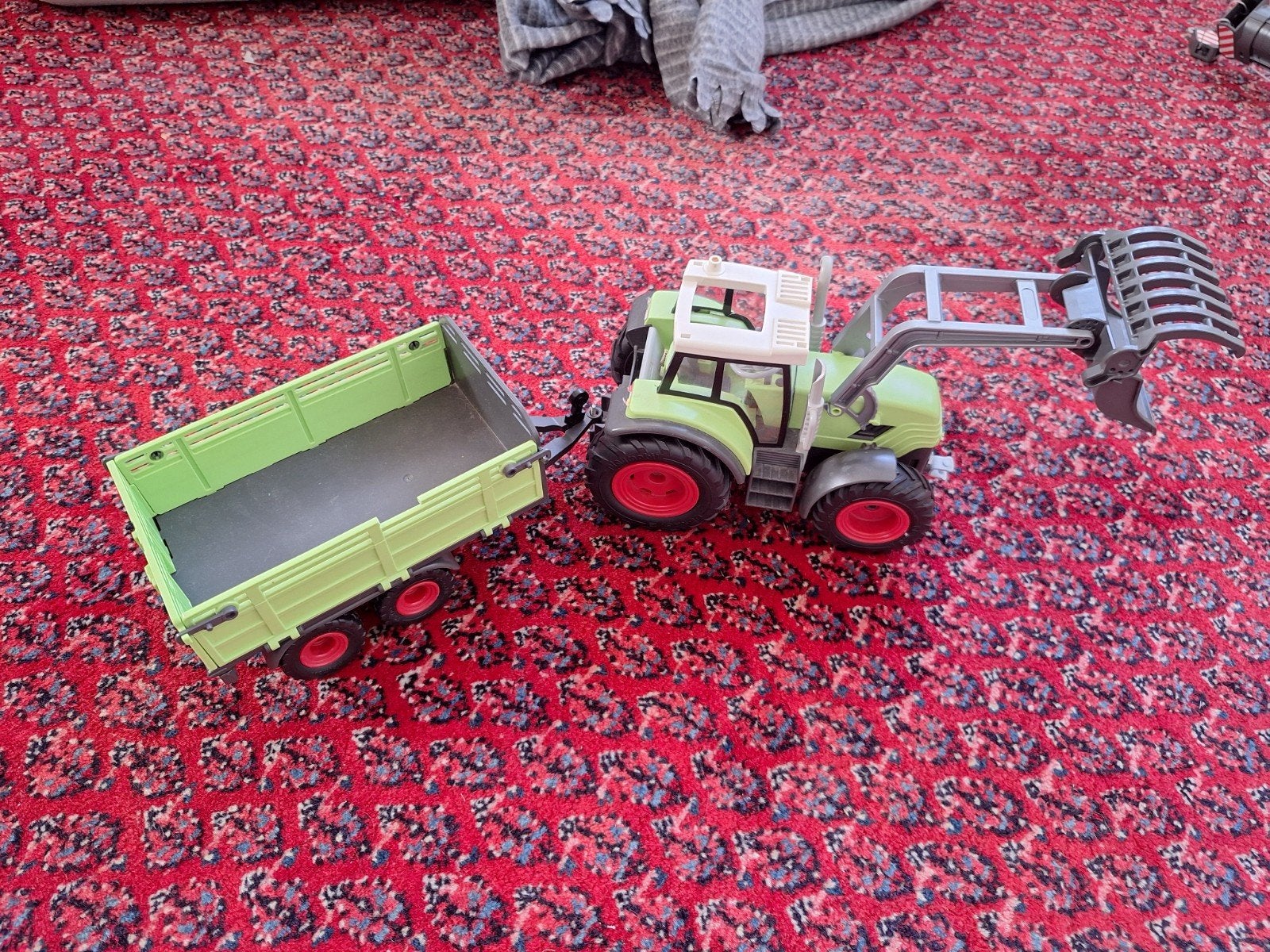 playmobil trekker en aanhangwagen, Ophalen of Verzenden, Gebruikt