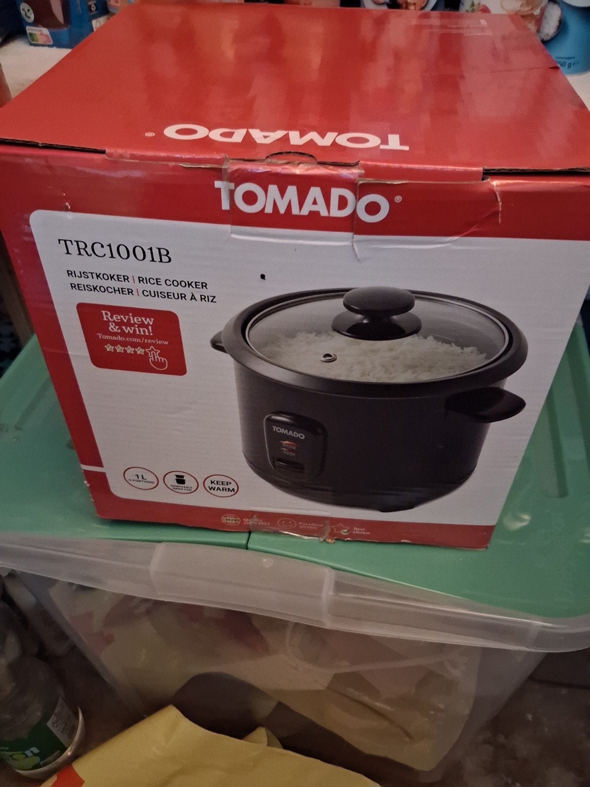 Nieuw in doos rijstkoker tomado trc1001b, Ophalen of Verzenden, Nieuw