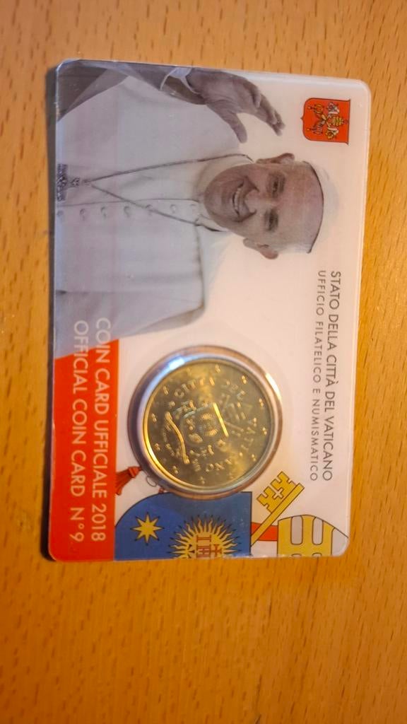 Vaticaanstad Coin Card 2018 - Paus Franciscus - 50 Eurocent, Ophalen of Verzenden, Overige typen