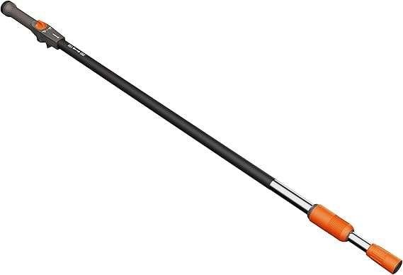Watervoerende Gardena telescoopsteel + borstel, Ophalen, Zo goed als nieuw, Bezem, Gardena