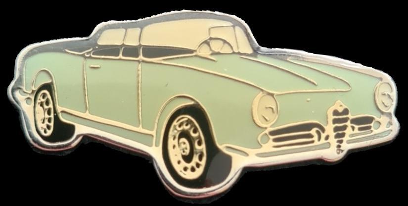 Alfa Romeo Giulia pin- licht groen, Verzamelen, Verzenden, Nieuw, Transport, Speldje of Pin