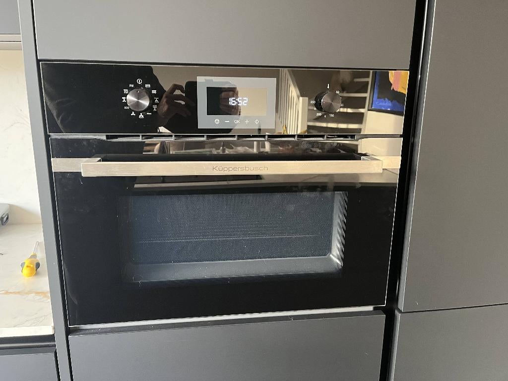 Küpperbusch CBM6330.0S inbouw combimagnetron zwart, Ophalen, 45 tot 50 cm, Overige merken, Inbouw