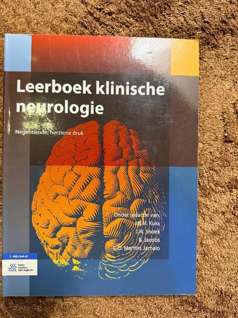 Leerboek klinische neurologie, Boeken, Studieboeken en Cursussen, Zo goed als nieuw, Bohn Stafleu van Loghum, Beta, HBO