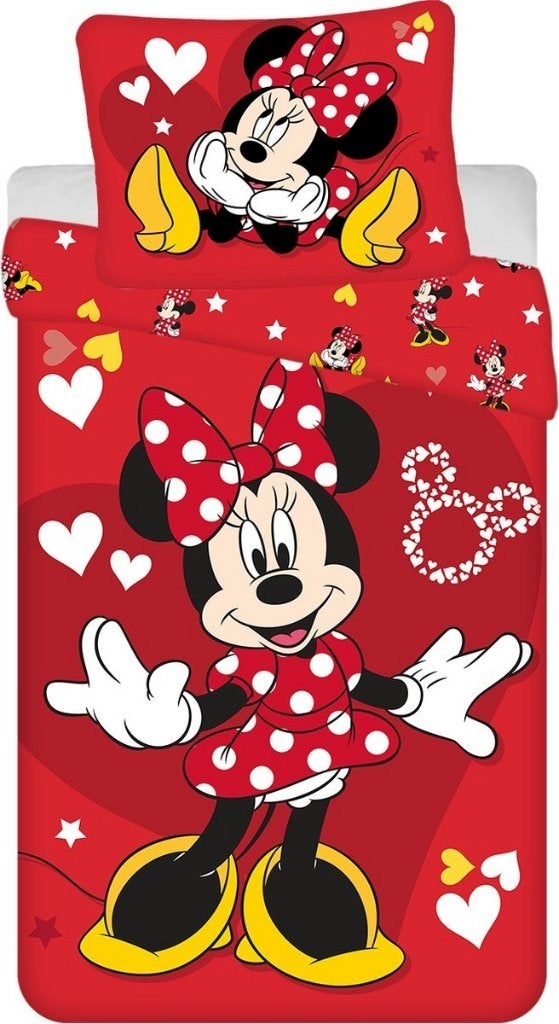 Minnie Mouse Dekbedovertrek 140 x 200 cm - Disney - Katoen, Meisje, Nieuw, Ophalen of Verzenden, Nvt