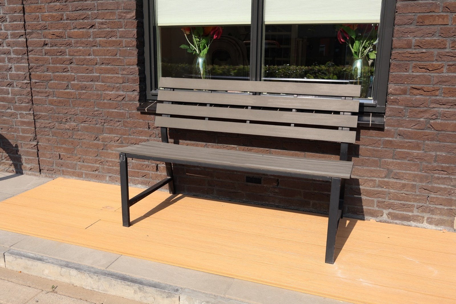 Moderne tuinbank, Tuin en Terras, Tuinbanken, Ophalen, Gebruikt, Overige materialen