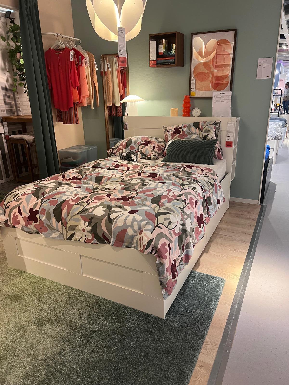 Ikea bed, Ophalen, Gebruikt, Wit, Tweepersoons