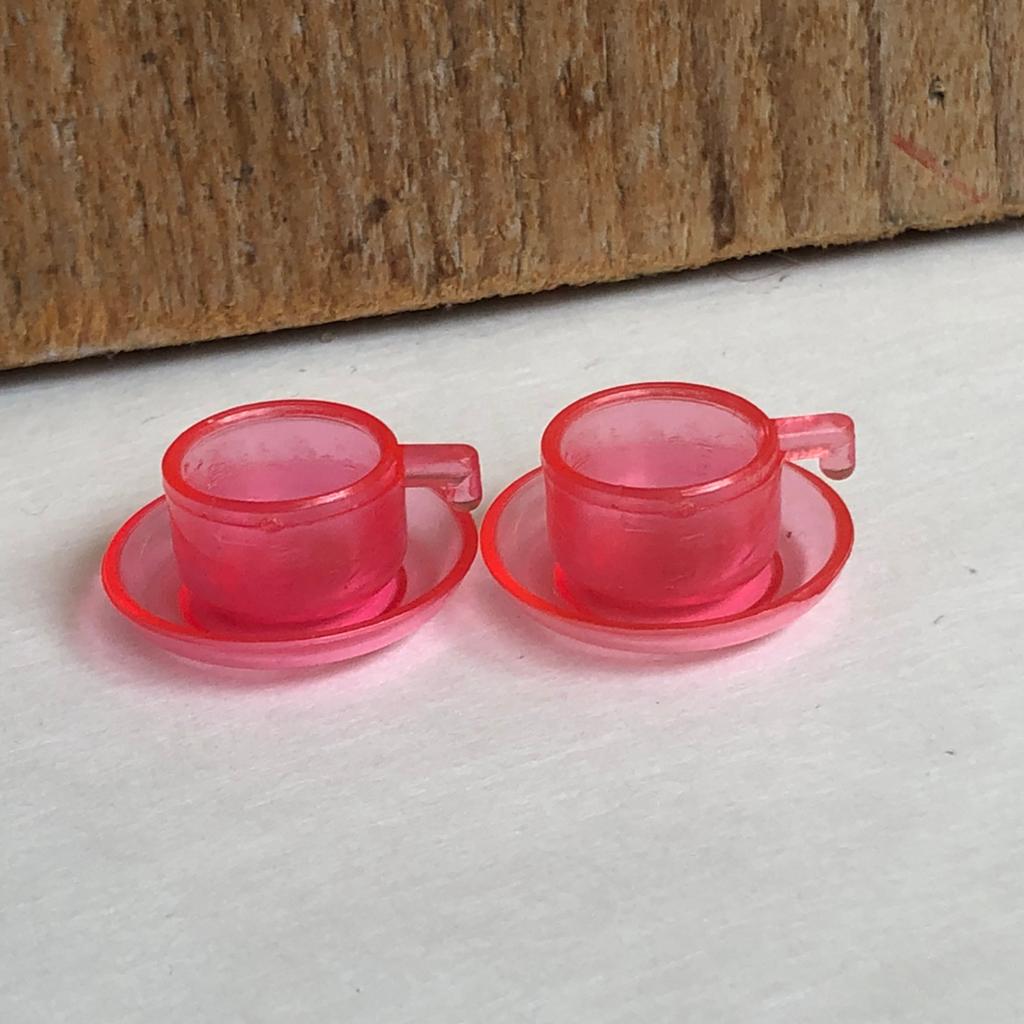 Roze theekop en schotels / servies, Ophalen of Verzenden, Zo goed als nieuw, Toebehoren