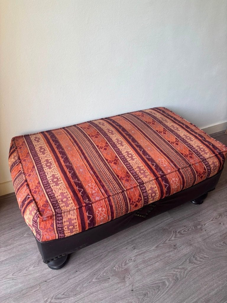 Poef met patroon, Ophalen, Stof, Gebruikt, 100 tot 125 cm