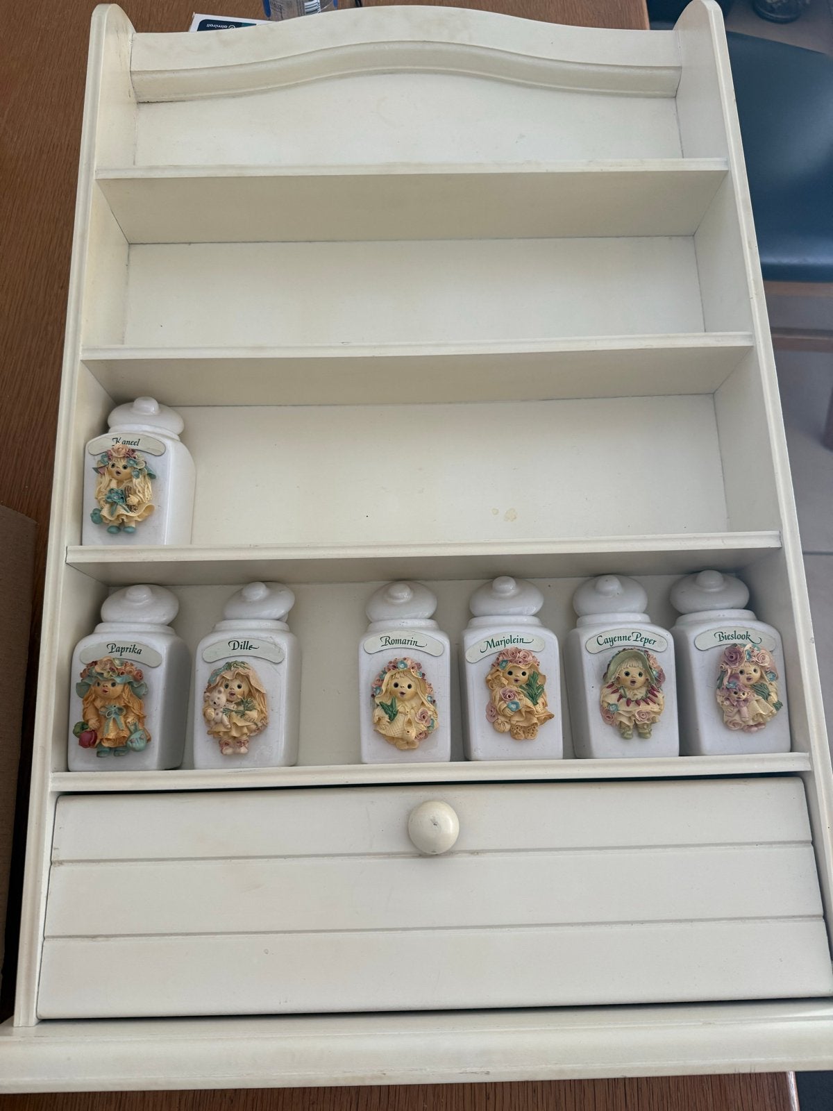 Kruidenrek met 24 potjes - Compleet en Decoratief, Ophalen, Hout, Gebruikt, Klassiek