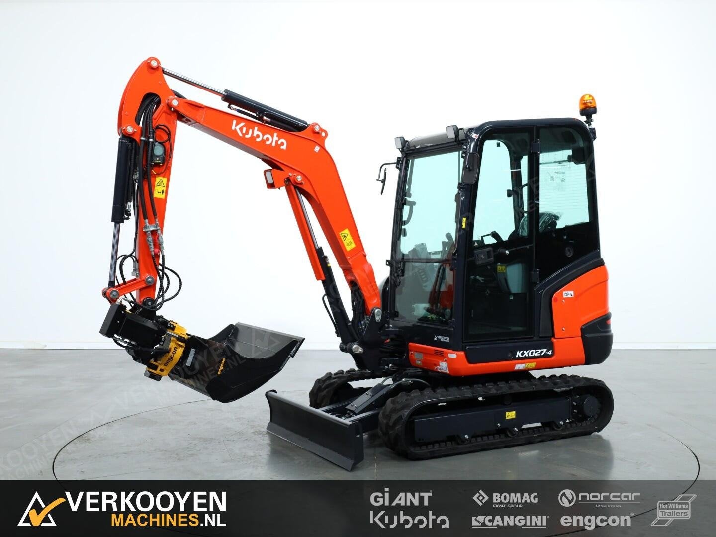 2026 Kubota KX027-4 Hi Spec + Engcon EC02 S30-S30 afneembaar, Zakelijke goederen, Machines en Bouw | Kranen en Graafmachines, Graafmachine