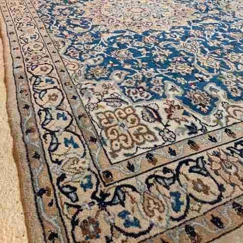 Vintage handgeknoopt Perzisch tapijt blauw 200/118 cm, Gebruikt, 100 tot 150 cm, Blauw, Etten-Leur