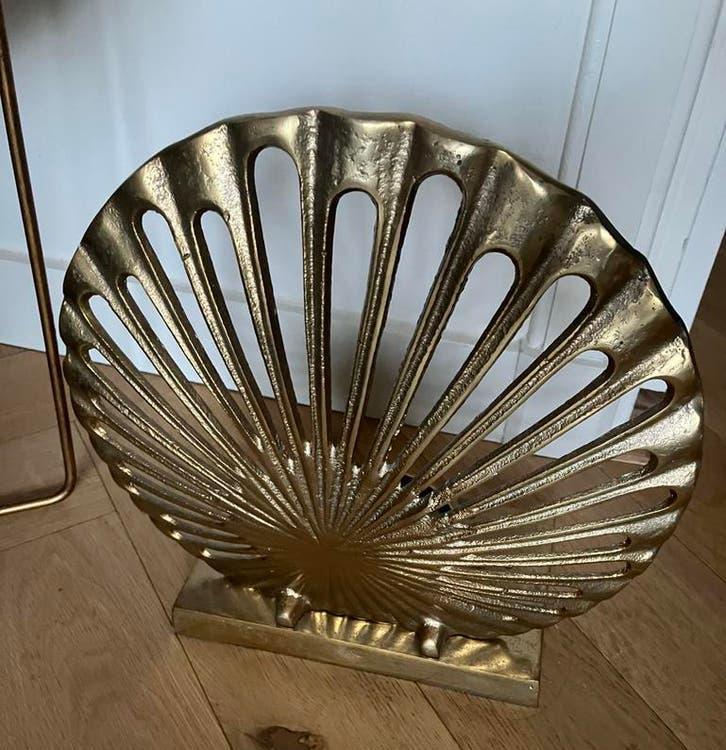 Grote, gouden stompkaars standaard met mooi lichteffect, Overige kleuren, 25 tot 50 cm, Nieuw, Ophalen of Verzenden