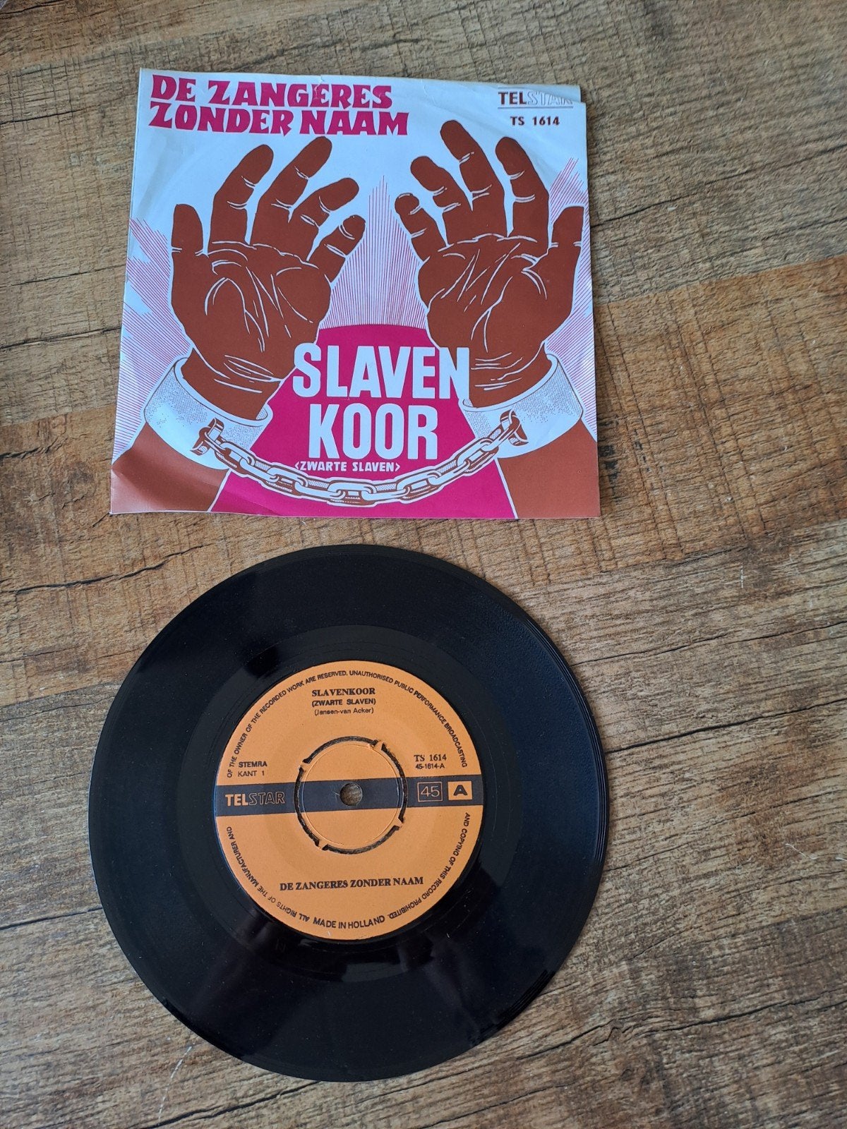 De Zangeres Zonder Naam - Slavenkoor (Single), Gebruikt, Fotohoes, 7 inch, Single