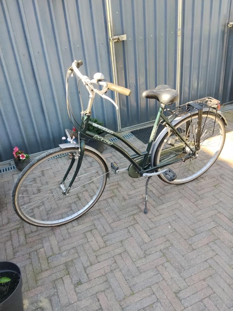 M G I damesfiets 4 versnellingen framehoogte 55 cm, Minder dan 10 versnellingen, Ophalen, Overige merken, 53 tot 56 cm