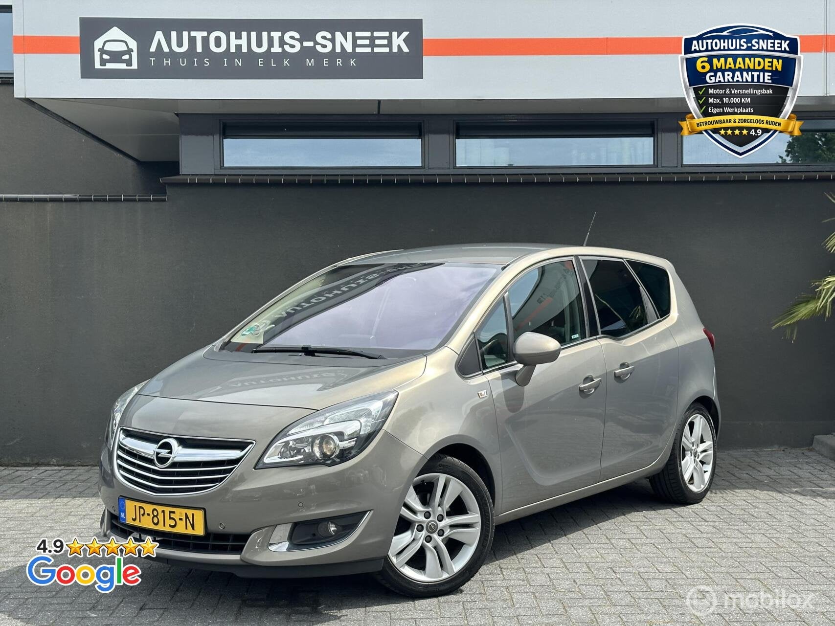 Opel Meriva 1.4 Turbo LPG G3!|Leder|Stoelverw|Cruise Control, Auto's, Voorwielaandrijving, Gebruikt, 4 cilinders, Bruin