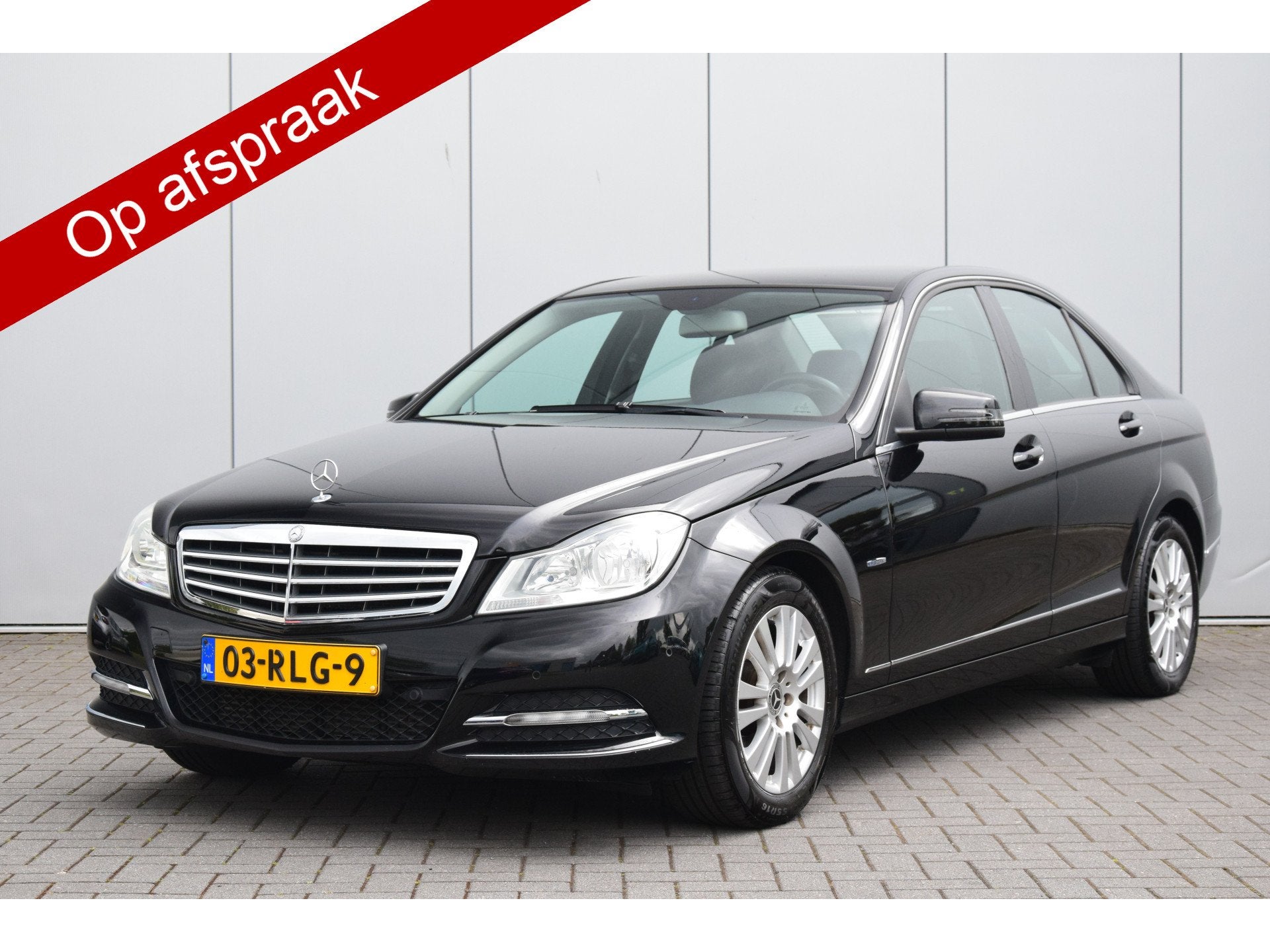 Mercedes-Benz C-Klasse 180 Business Class Elegance Navi/Blue, Auto's, Euro 5, Zwart, 1796 cc, Zwart
